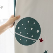 항저우 맞춤 보이 캐릭터 베이지 자수 가림 커튼 아이 방 침실 맞춤 창