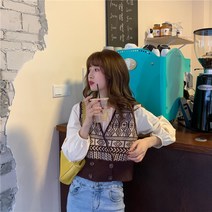 옆트임 경량 도톰 코디 스트링 따뜻한 스웨터 캐주얼 감성적인 터틀넥 여자 기모 조끼