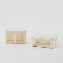 한샘 에브리 캔버스 생활방수 리빙박스 오트밀(47L/66L), 66L_오트밀(B)