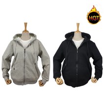 기모 후드집업 기모안감 데일리 간편복 커플룩 블랙 그레이 2color