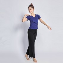 반팔 의상 무용 발레 데일리룩 성인 옷 발레복 여성 상의 긴팔 현대무용복 댄스 여자