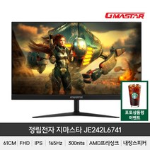 정림전자 지마스타 JE242L6741 IPS FHD 리얼165 HDR 평면 게이밍 무결점, JE242L6741 무결점