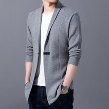 트위드 가디건 자켓 코디 카디건 남성 스웨터 봄 가 남성 캐주얼 카디건 재킷 남자 단색