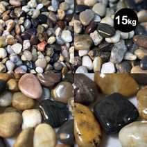 [자연촌] 우화석 혼합 광택(유광) 15kg 전후 (천연석 마노석 자연석 원석 돌 자갈 공예 조경 인테리어 마감재), 우화석 혼합 광택(유광) 15kg 중