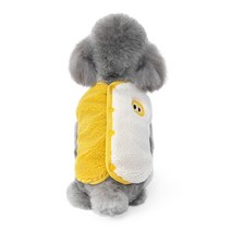 준성 멍지뭉치 후리스 강아지 옷 조끼 애견 반려견 가을 겨울 아우터 소형견 중형견 의류, 옐로우