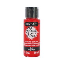 공예몰 DecoArt Glass Paint 2oz 05 Red 반무광 유리 세라믹 물감