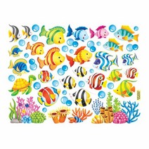 펀 유니테크 물고기여행 FDT-85041 스티커붙이기 꾸미기놀이 캐, 단품