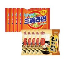 봉지)나가사끼짬뽕 5개 + 봉지)삼양라면 5개, 1개