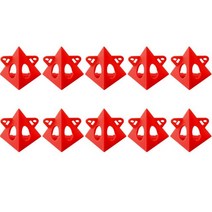 페인트 패드 페인팅 인테리어10pcs 피라미드 스탠드 세트 삼각형 페인트 도구 패드 목공을위한 목수 액세서, 02 Red
