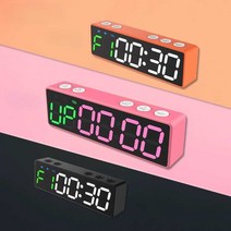 헬스장 초시계 카운터기 트레이닝 타바타 피티 경기, 1인치 (블루 + 레드)