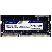 Timetec DDR3-1866L 4GB Synology D3NS1866L-4G 비ECC 언버퍼드 SODIMM DDR3L 1866Mhz PC3L-14900 1.35V 메모리 RAM, 2666MHz 16GB