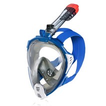 스킴 보드 전체 건조 접이식 다이빙 마스크 풀 페이스 스노클 수영 훈련 장비 안개 방지 누출 호흡, 03 Black  Blue  L  X