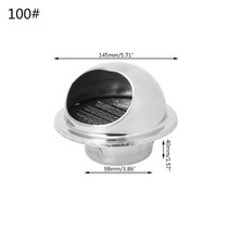 환기구 덕트 배기 튜브 후드벽 통풍구 그릴 덕트 환기 추출기 콘센트 루브르 반구 70mm 80mm 100mm 120mm 150mm 160mm 180mm 200