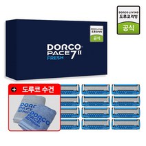 도루코 페이스7II프레쉬 12입 면도날세트+수건, 12개, 1세트