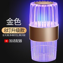 봄 여름 가을 전기모기채 파리채 모기 퇴치기 소형 중형 휴대용 50번, USB + 플러그, 투명 멸 모기 등 (금색)