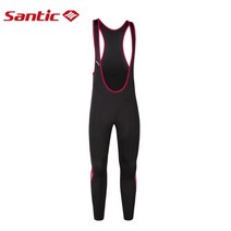 Santic-사이클 빕숏 긴 바지 4D 패딩 쿠션 사이클 겨울 MTB 자전거 양털 아시안 사이즈 K7MC019 싸이클 레
