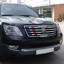 JSTAR 모하비 그릴 포인트 삼색 데칼스티커 인테리어 악세사리 흠집방지 실외몰딩 튜닝용품, F.이탈리아(운전석)