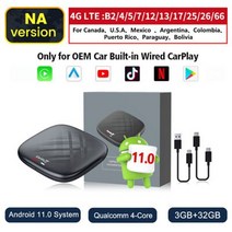 카링킷 Carlinkit-4 무선 카플레이 미니 Ai 박스 와이어리스 안드로이드 오토 아우디 벤츠 마쓰다 토, 02 TBOX-3G32G-US