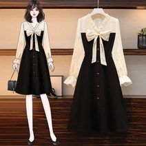 M-4XL 지수 여신 원피스 결혼식 하객룩 캐주얼 정장