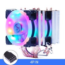PS5쿨러 쿨러 히트 파이프 프로세서 쿨러 냉각기 냉각 팬, 램프가 있는 2개의 팬 4핀, LG 1700, 1개