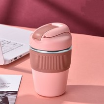 LEYDUN 원터치 보온보냉 텀블러 커피 텀블러 350ml 480ml, 분홍색