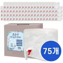 크로바 초순수 3차 살균 정제수 10L 묶음 반도체 UV살균 지게차배터리 가습기 멸균증류수 의료용 산업용 가정용, 75개, 10L x75(파렛+렙)
