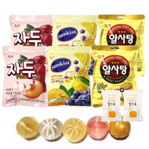 해태 캔디3종 2봉씩(자두캔디/썬키스트캔디/알사탕) 1세트(+밀크츄 2개포함), 세트