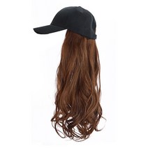 위너리스 우아이브 S컬 웨이브 가발모자 긴머리 통가발, 라이트브라운