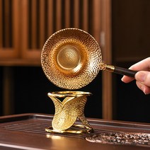 차거름망 합금 티스트레이너 다기 액세서리 다구 티망, 알로이 나뭇잎(골드), 1개