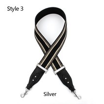 캔버스 와이드 스트랩 쿠론호환 가방끈 크로스가방끈, 3 silver