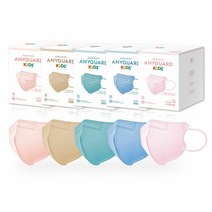 애니가드 키즈 라이트 KC인증 새부리형 컬러마스크 60매 (소형1/소형2), 라이트 크리미베이지 소형2(60매)