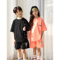 여름 5~21호 아동 주니어 유아 키즈 초등학생 남아 여아 반팔 티셔츠 반바지 상하세트 국내제작 등원룩 스쿨룩 남매룩 형제룩 자매룩 쌍둥이룩 커플룩 츄리닝 상하복 세트 여름옷