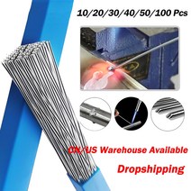 은납봉 알루미늄 용접봉 10/20/30/40/100 개 용접 브레이징 로드 씰링 포함 1.6/2MM 저온 솔더 납땜 와이어, [04] 1.6mmx33cm, [02] 20pcs, 100개