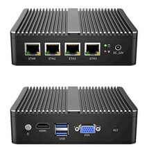 팬리스 미니 PC 인텔 셀러론 ESXI AES-NI J4125 쿼드 코어 4xIntel i225 2.5G LAN 소프트 라우터 HDMI VGA, 02 Windows 10 Pro_04 EU, 03 8G DDR4 256G SSD