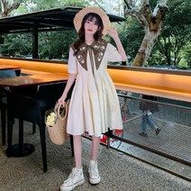 CIUUC 소녀 드레스 여름 2022 새로운 어린이 그물 빨간 치마 외국 스타일 여름 면화 큰 소녀 공주 치마