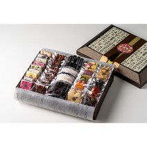 [추석선물세트] 처음한과 람세트 2단구성 도라지정과 고급 수제 강정 과일정과 부모님 첫인사 상견례 이바지 명절 감사선물 고급보자기포장, 915g, 1개, 기본보자기(수국)