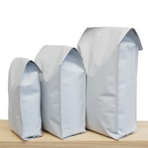 바이올팩키지 커피봉투 무광화이트 M자봉투 100매 아로마밸브부착형, 200g, 100개