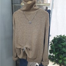 상상그이상 여성용 국내제작 부드러운 기본 겨울 목폴라 터틀넥 스웨터 니트티 데일리룩