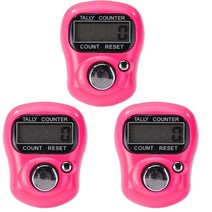 3차원측정기 3차원 미니 마커 및 행 손가락 카운터 LCD 전자 디지털 탈리 바느질 뜨개질 도구, 02 3PCS Pink