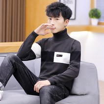 남자겨울니트 남자목폴라코디 두꺼운 상의 트렌드 흐름 멋진 이너티셔츠 가을옷 이너니트 1687896080
