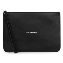 BALENCIAGA [명품]발렌시아가 655605 1IZI3 1090 로고 핸들 클러치백 블랙 가방 T..