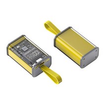 21700 배터리 충전기 케이스 DIY 파워 뱅크 박스 PD22.5W 고속 충전 10000, YELLOW, YELLOW