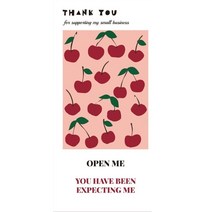 포프 쇼핑몰 포장스티커 5종 500매, 핑크체리 500매