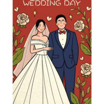 달콤한 결혼 DIY 인물화 색칠하기 사랑 담아 신혼부부 러브웨딩 보면 기분이 좋아지는 피포페인팅 기념일 밸런타인 데이 깜짝선물 신혼집 꾸미기 집콕취미 그림그리기 소품 티레오, 08번사랑유화(액자프레임포함)40*50CM