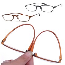 [무도수안경]고탄력돋보기 가벼운안경 실버용품 실버안경 노안안경 시력보호 안경태 휴대용돋보기 돋보기안경테, OW0011브라운, 1개