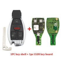 Keyless Go FBS3 CGDI BE 스마트 키 3/4 버튼 315mhz 벤츠 W204 용 원 시작, 03 3B shell with pcb_01 315MHz