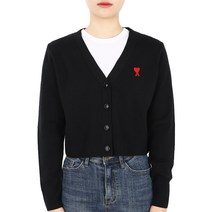 디몬트 23 S/S 아미 여성 미니 하트 로고 크롭 가디건(블랙) FKC010 001 001