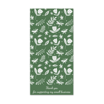 메리롱 선물 포장용 패턴 직사각 감사스티커 5x10cm 50매, 패턴c