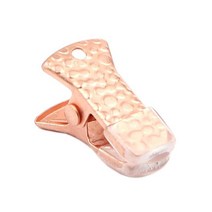 Doreen 상자 조각 패턴 실리콘 철 클립 보석 연구 결과 총 블랙 실버 색상 20x10mm 10PCs, [04] rose gold