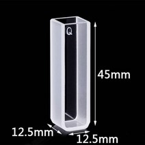 뚜껑 (10mm) 포함 표준 석영 형광 큐벳 셀 2 개 4 개의 표면이 투명하고 높은 투과율, 한개옵션0